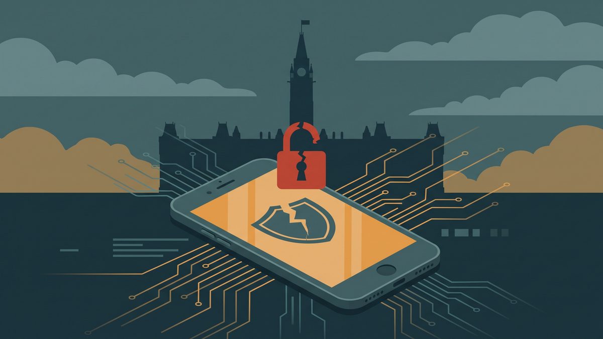 Смартфон с открытым приложением Госуслуг, сломанный щит и замок — взлом учётной записи